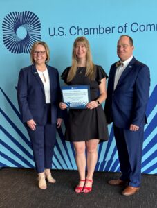 Jessica Riely receiving IOM Certification