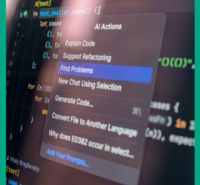 Image of computer screen with AI Prompts