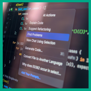 Image of computer screen with AI Prompts