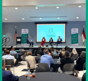 Picture of panel at Union County CHamber Leadership Summit