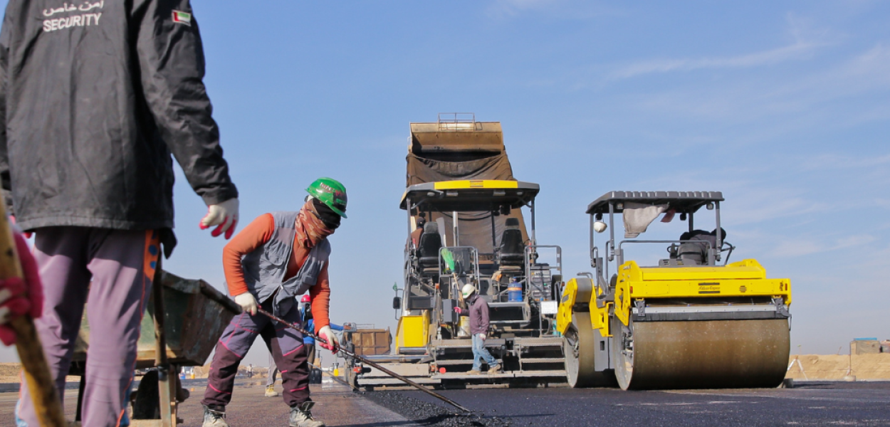Crew working on a road
